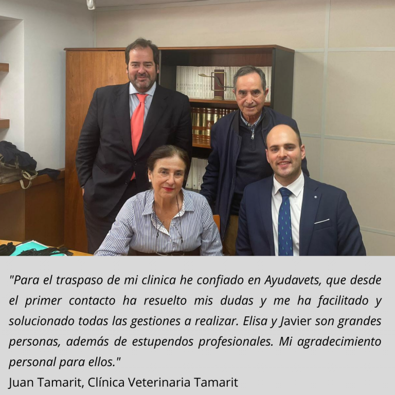 Muchas gracias por todo, sois súper competentes. Ha sido un verdadero placer vender el hospital con vosotros. ESMERALDA - HOSPITAL VETERINARIO GALÁPAGO (1)